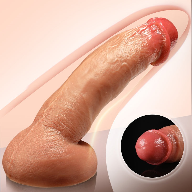 Dildo de silicone realista e curvado com ventosa - Estimulação precisa do ponto G para orgasmo feminino