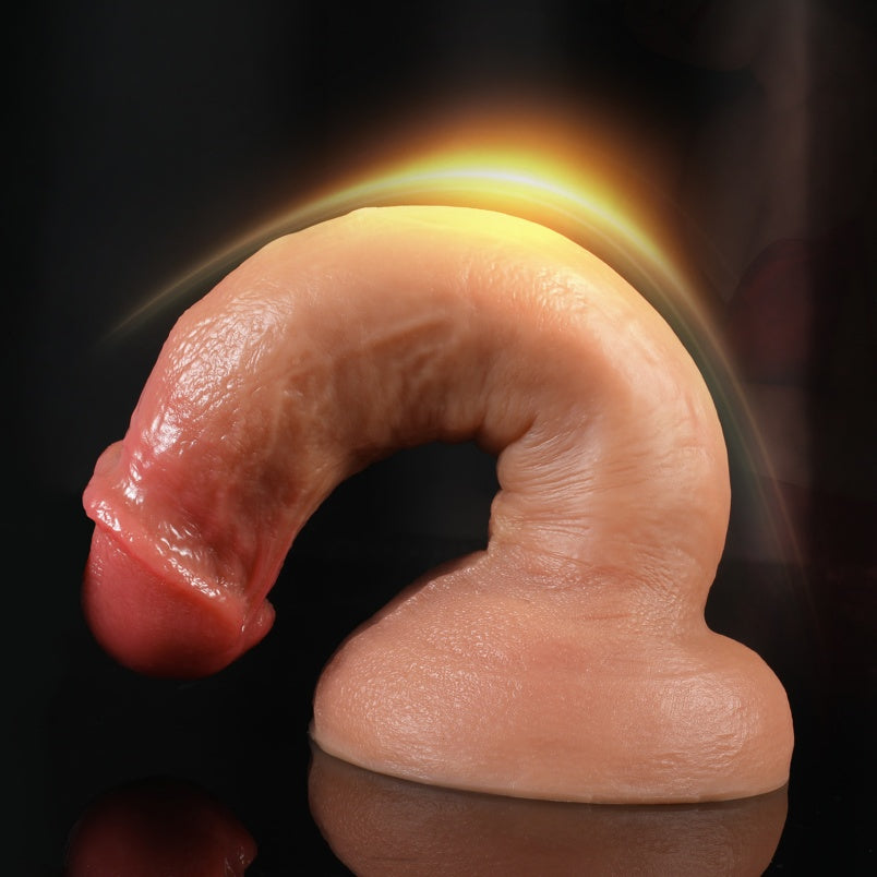 Dildo de silicone realista e curvado com ventosa - Estimulação precisa do ponto G para orgasmo feminino