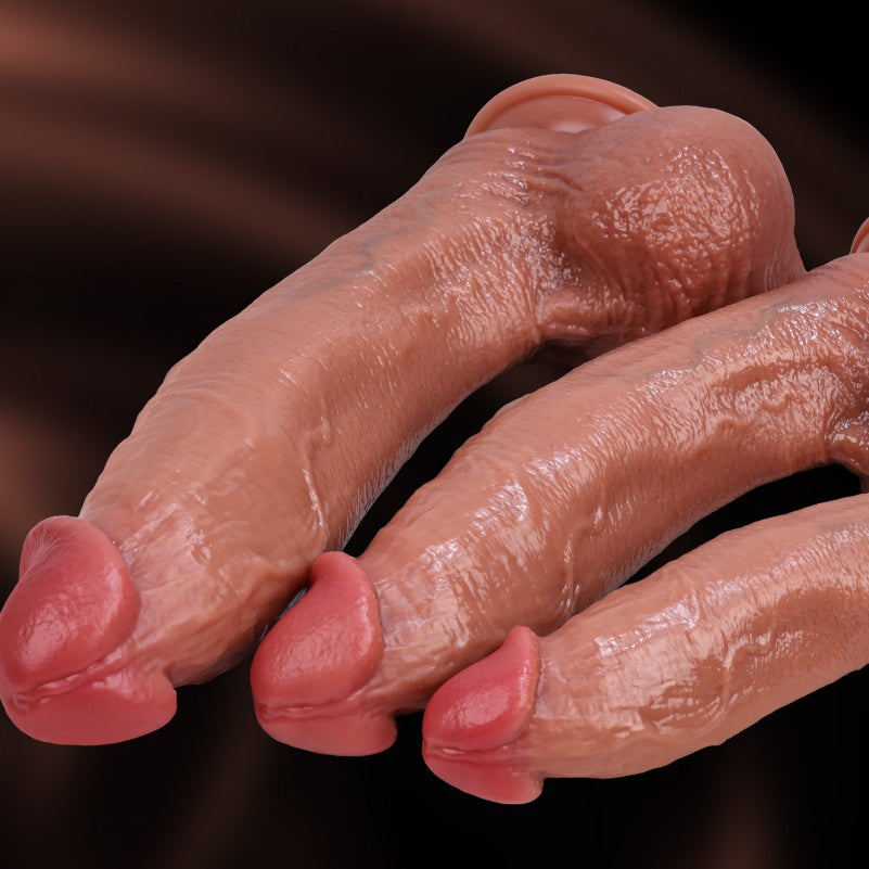 Dildo Gigante de Silicona Carnosa - Sex Toy de Succión para Expansión Vaginal Extrema