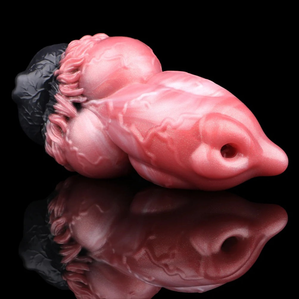 Muñeca Sexual de Torso Canino con Knot Dildo-Masturbador y Funda para Pene 2 en 1