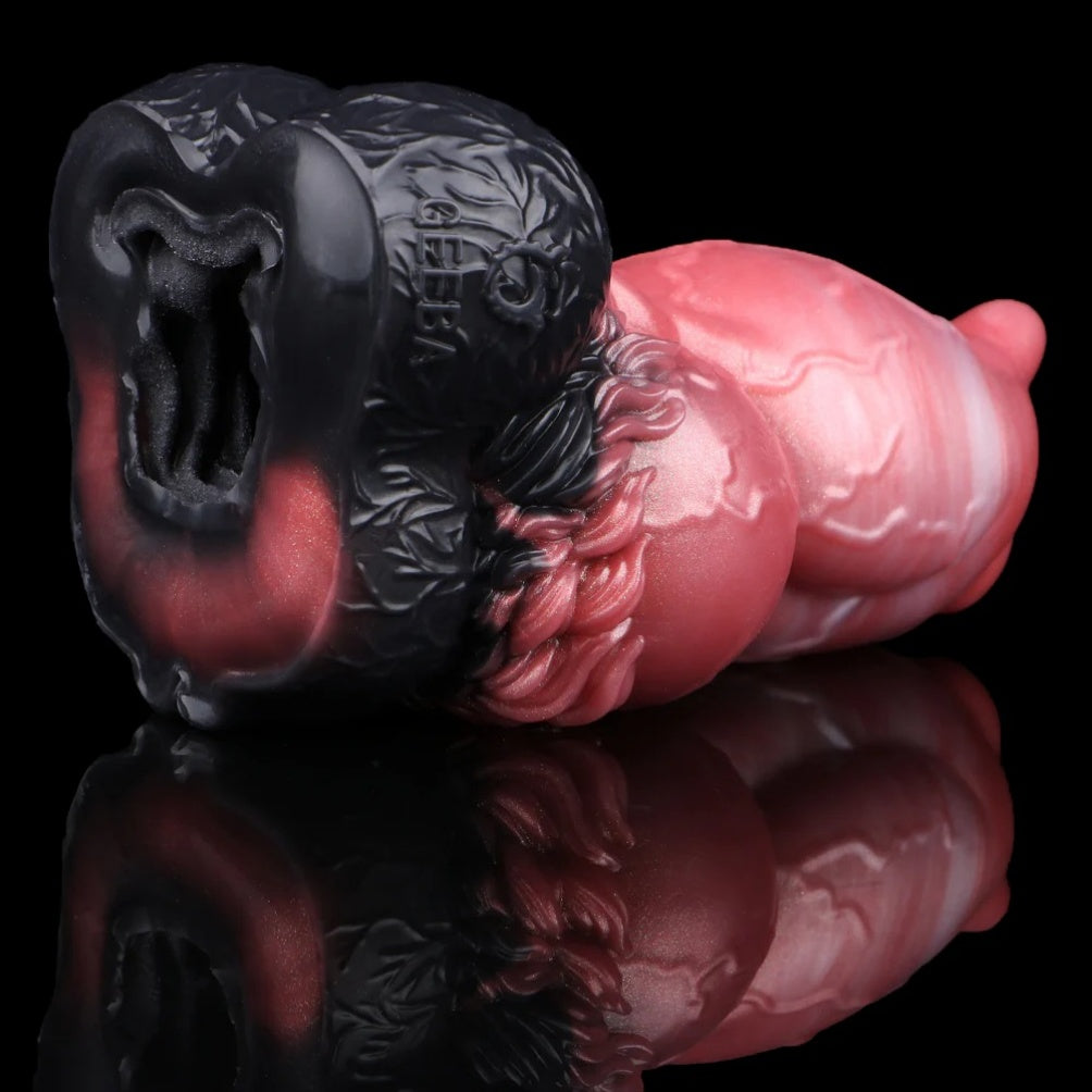 Muñeca Sexual de Torso Canino con Knot Dildo-Masturbador y Funda para Pene 2 en 1