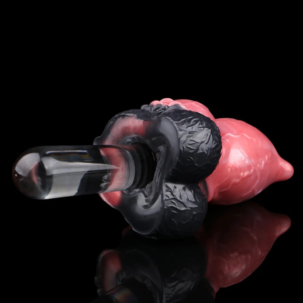 Muñeca Sexual de Torso Canino con Knot Dildo-Masturbador y Funda para Pene 2 en 1