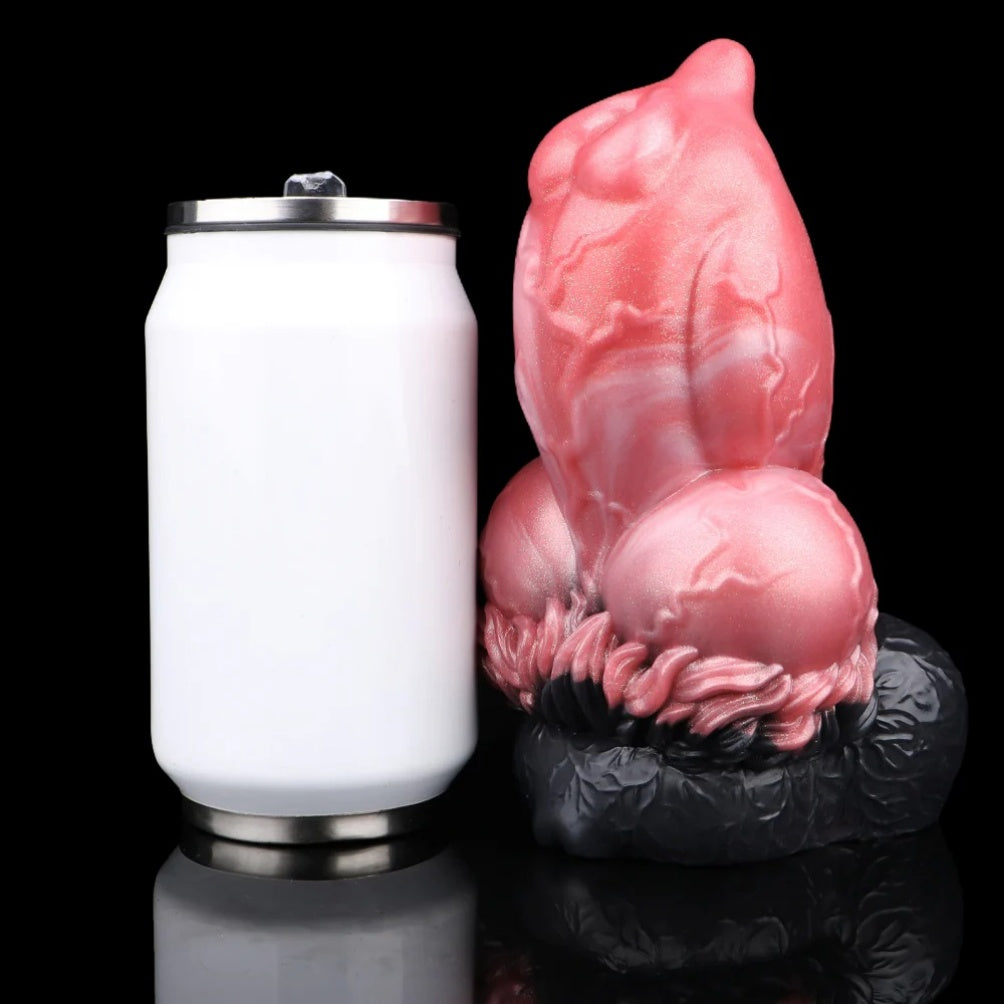 Muñeca Sexual de Torso Canino con Knot Dildo-Masturbador y Funda para Pene 2 en 1