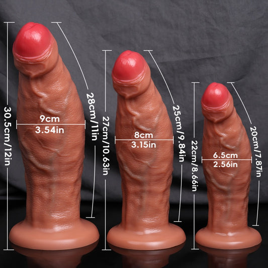 Dildo Gigante y Realista de Textura Carnosa - Placer Extremo para Penetración Anal y Vaginal