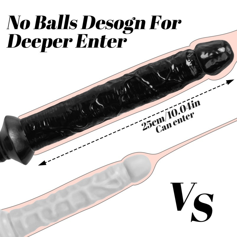 Consolador de Fantasía "Guerrero Negro" Extra Largo – Dildo Anal de Silicona con Mango de Espada