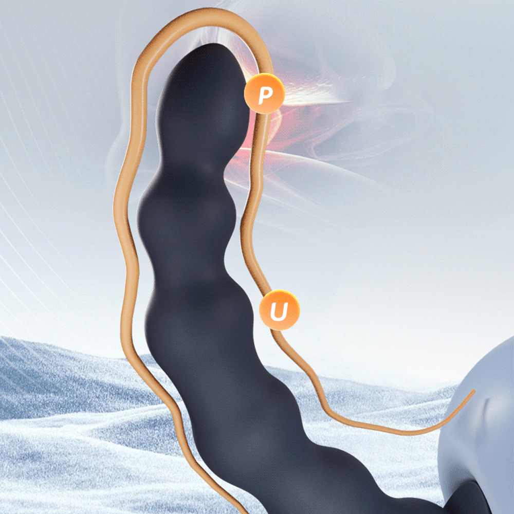 Vibrador de Bolas Anales y Estimulador de Próstata – Juguetes Sexuales para Hombres de Silicona Líquida para el Punto G