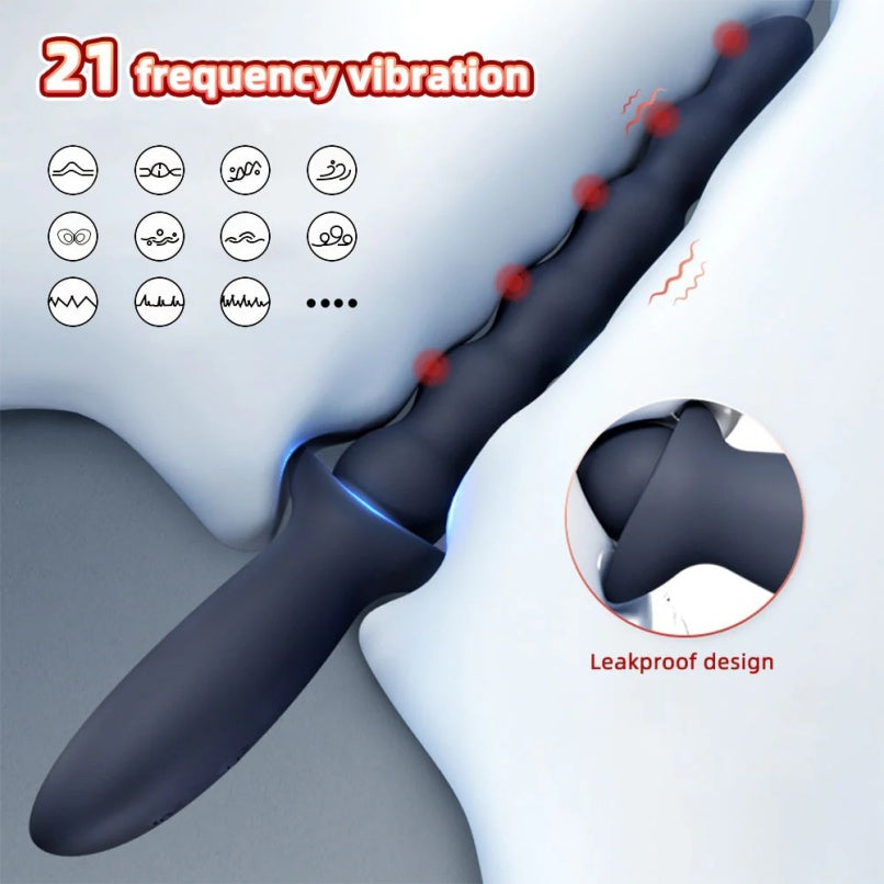 Vibrador de Bolas Anales y Estimulador de Próstata – Juguetes Sexuales para Hombres de Silicona Líquida para el Punto G