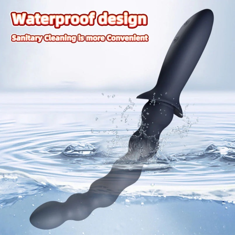 Vibrador de Bolas Anales y Estimulador de Próstata – Juguetes Sexuales para Hombres de Silicona Líquida para el Punto G