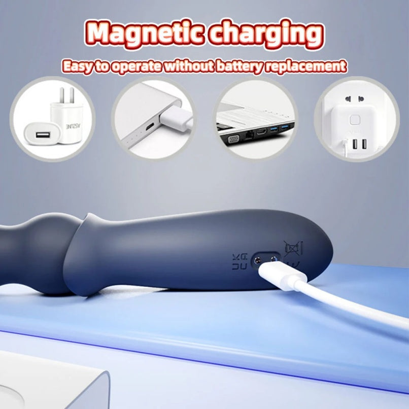 Vibrador de Bolas Anales y Estimulador de Próstata – Juguetes Sexuales para Hombres de Silicona Líquida para el Punto G