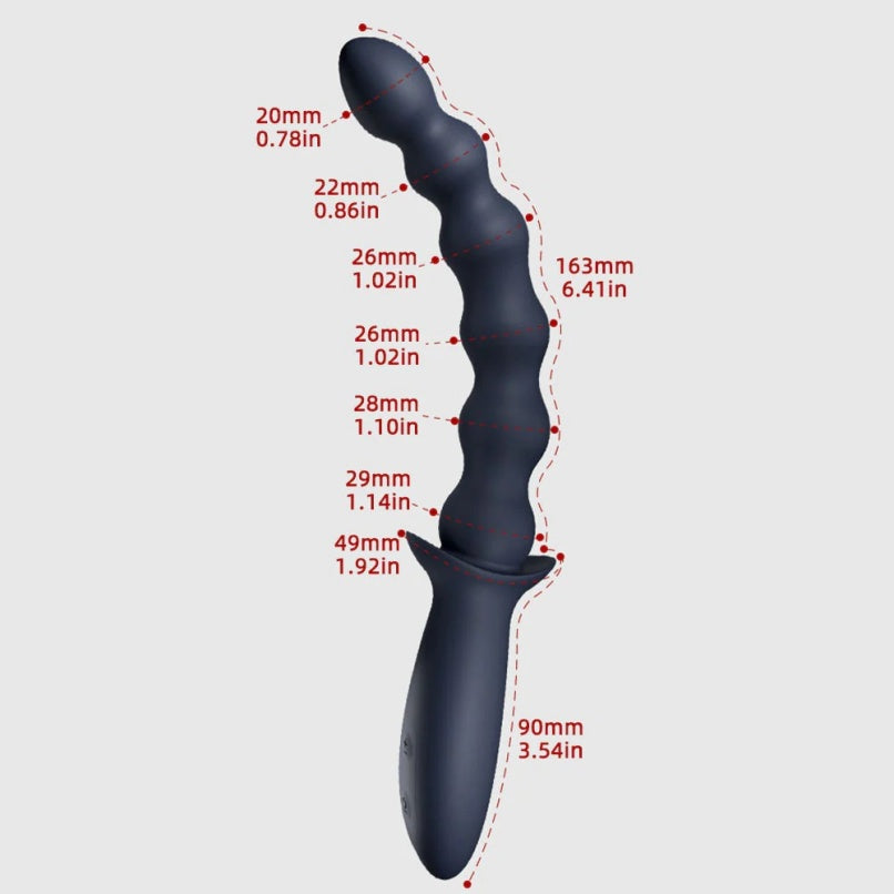 Vibrador de Bolas Anales y Estimulador de Próstata – Juguetes Sexuales para Hombres de Silicona Líquida para el Punto G