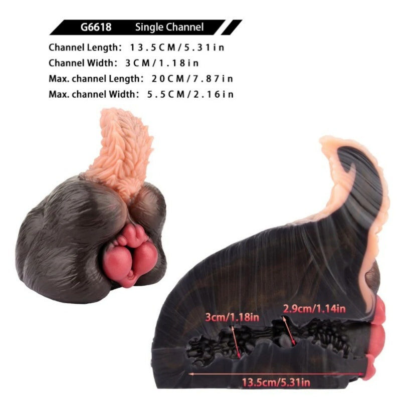 Fantasy Sex Doll "Animal Hips" - Realistic Textured Silicone Toy for Deep Masturbation