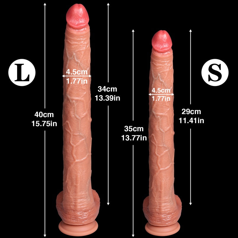Consolador de Silicona Extra Largo y Realista – Dildo de Textura Carnosa para Penetración Profunda