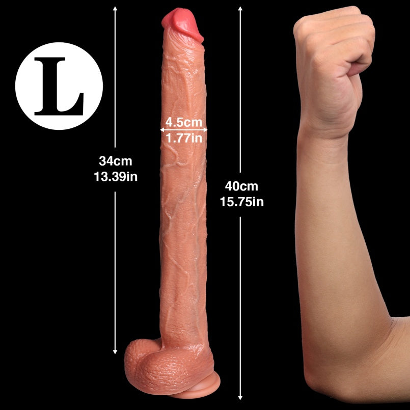 Consolador de Silicona Extra Largo y Realista – Dildo de Textura Carnosa para Penetración Profunda