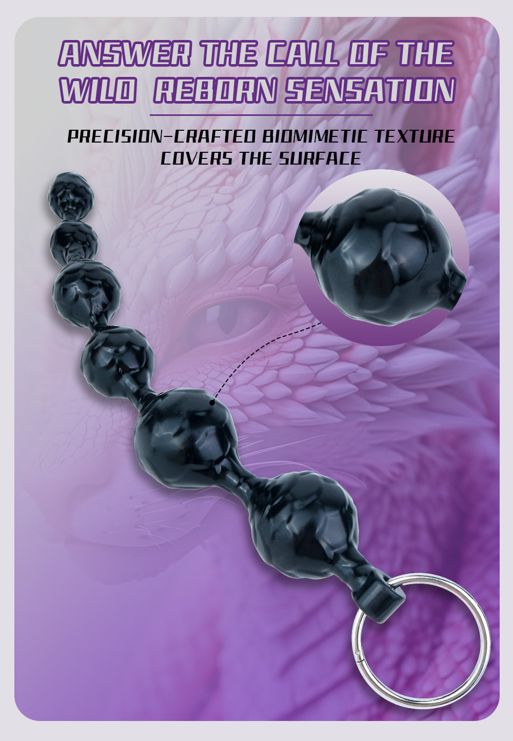 Bolas Anais de Silicone Fantasia com Design de Expansão Gradual – Brinquedos Sexuais Unissex para Casais