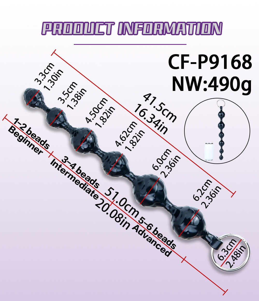 Bolas Anais de Silicone Fantasia com Design de Expansão Gradual – Brinquedos Sexuais Unissex para Casais