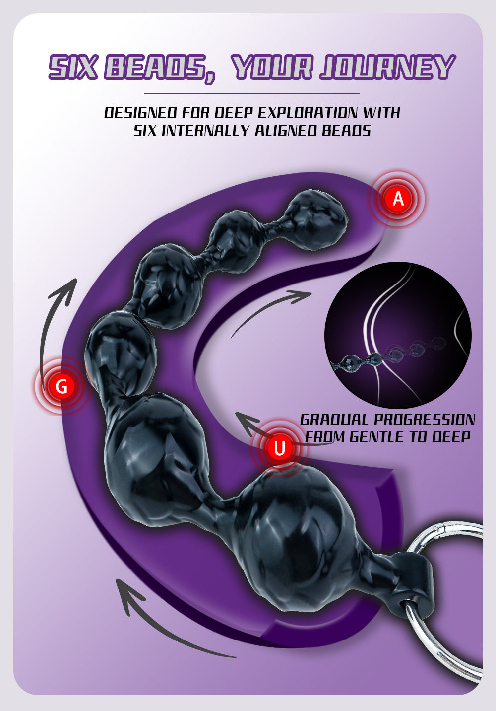 Bolas Anais de Silicone Fantasia com Design de Expansão Gradual – Brinquedos Sexuais Unissex para Casais