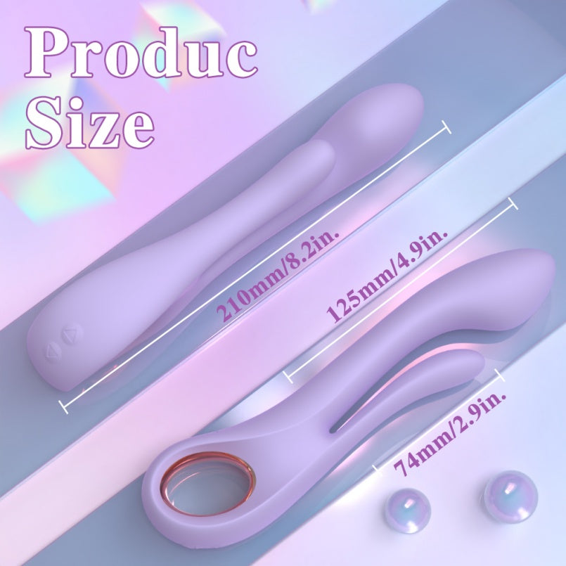 Vibrador Magic Wand com Estimulador de Ponto G e Clitóris – Design 2 em 1 para Prazer Feminino Completo