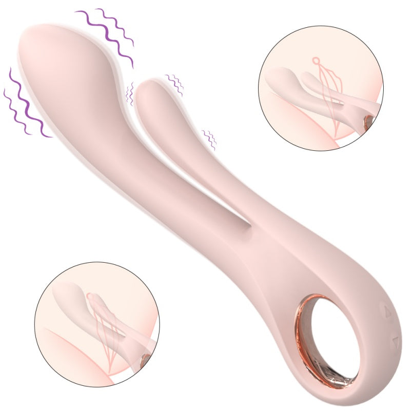 Vibrador Magic Wand com Estimulador de Ponto G e Clitóris – Design 2 em 1 para Prazer Feminino Completo