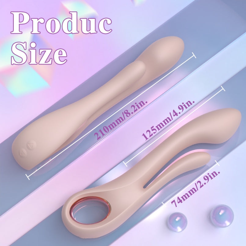 Vibrador Magic Wand com Estimulador de Ponto G e Clitóris – Design 2 em 1 para Prazer Feminino Completo