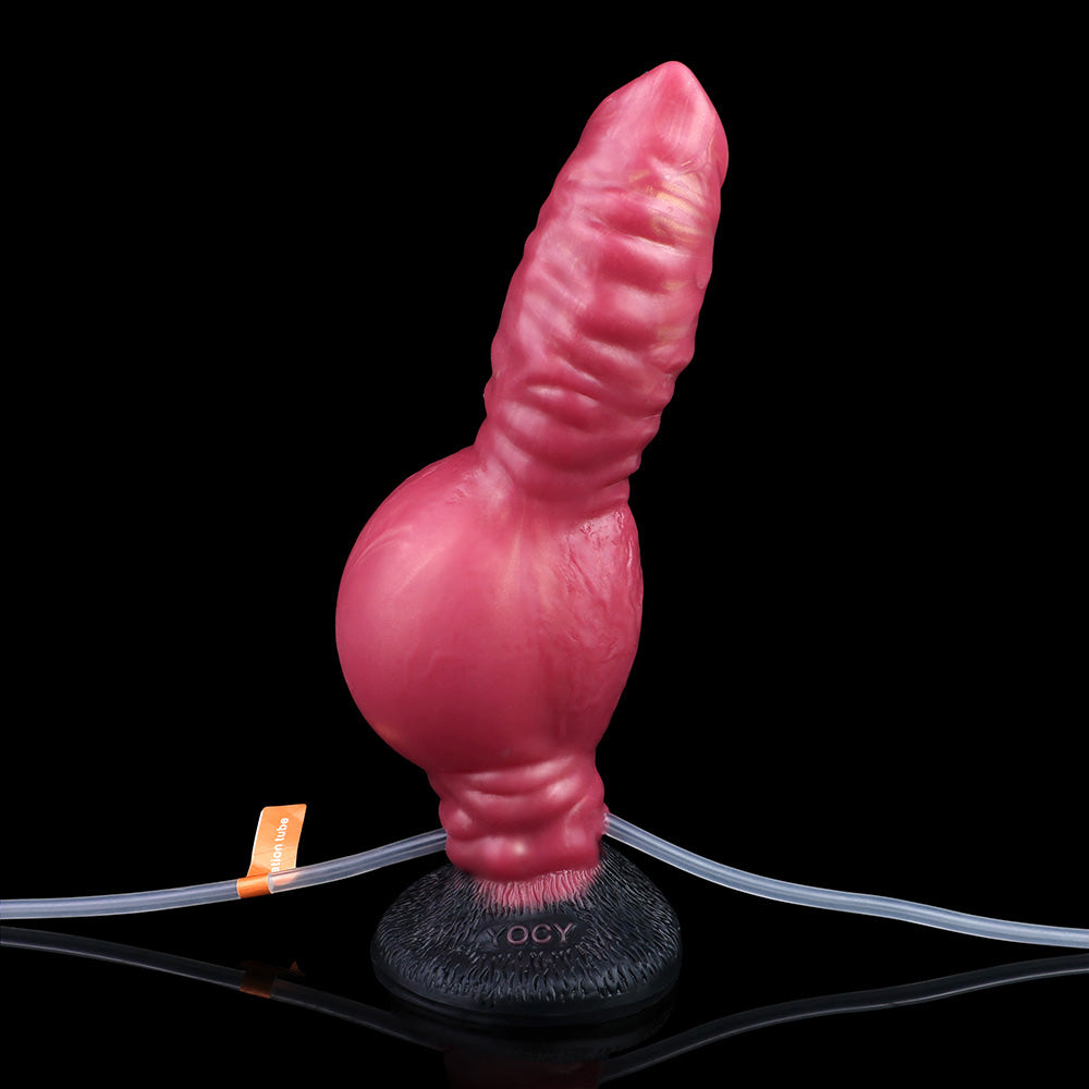 Dildo de Fantasía Inflable – Simulador de Nudo Canino con Eyaculación