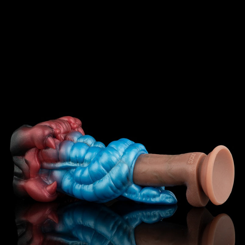 Bonecas Monstro Fantasia para Massagem Peniana - Vagina de Bolso de Silicone Azul para Masturbação Masculina