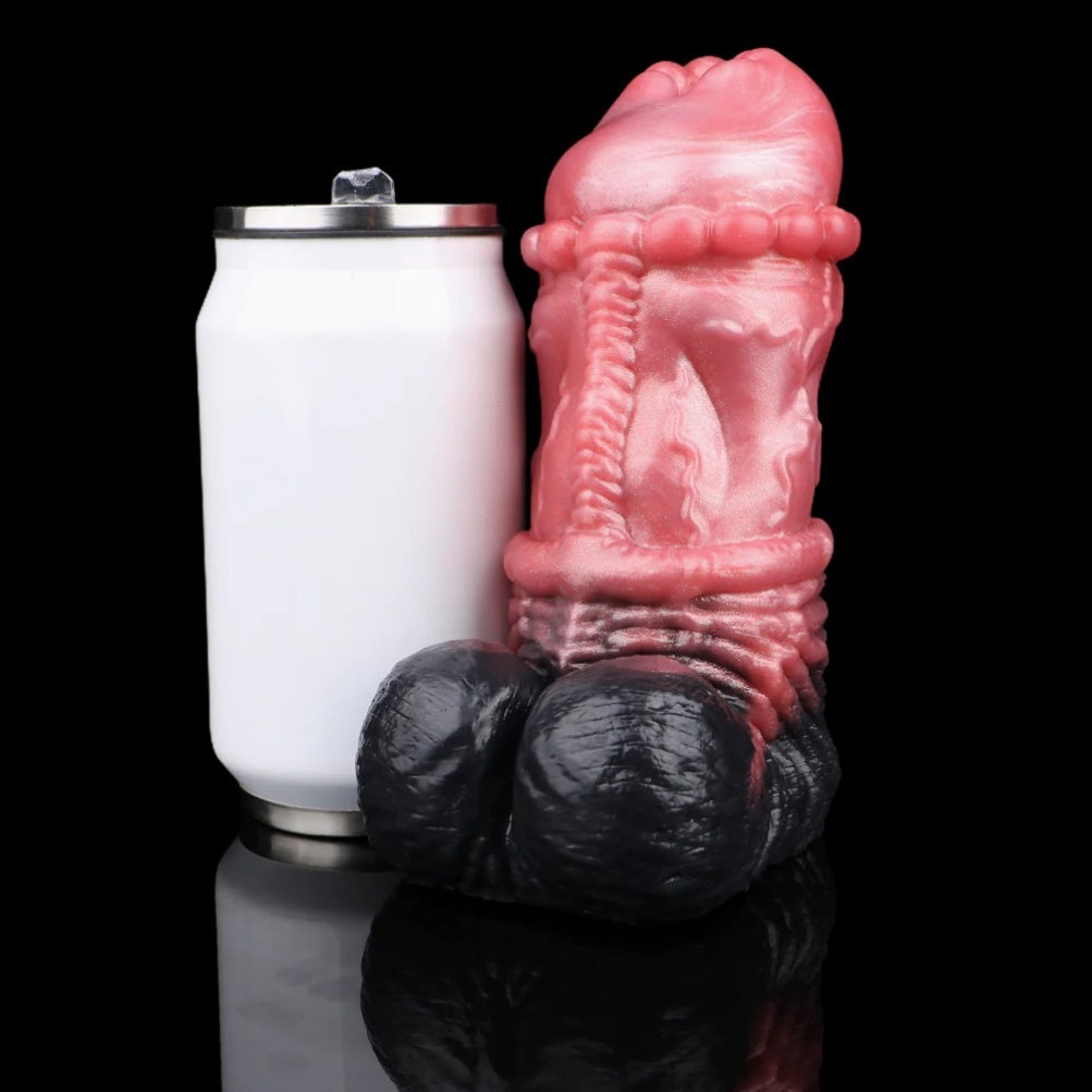 Funda para Pene de Fantasía y Dildo Monstruo-Juguete Sexual 2 en 1 de Silicona Médica con Diseño Venoso