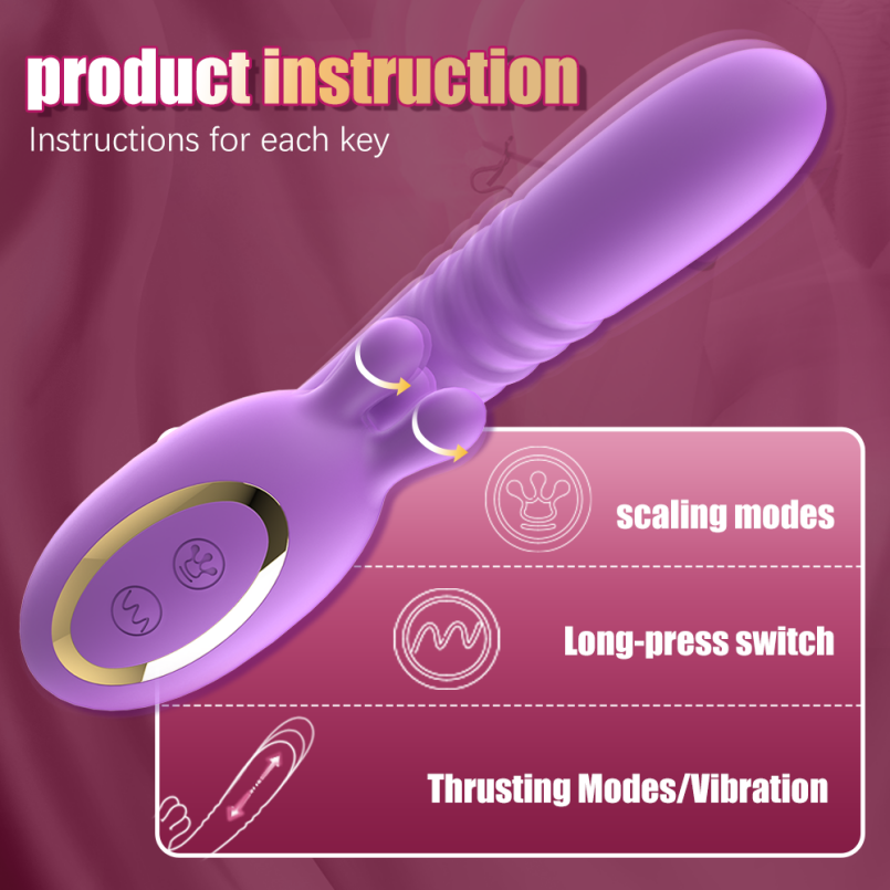 Massageador vibratório para o ponto G - Estimulador do orgasmo feminino com movimentos de sucção e inserção.