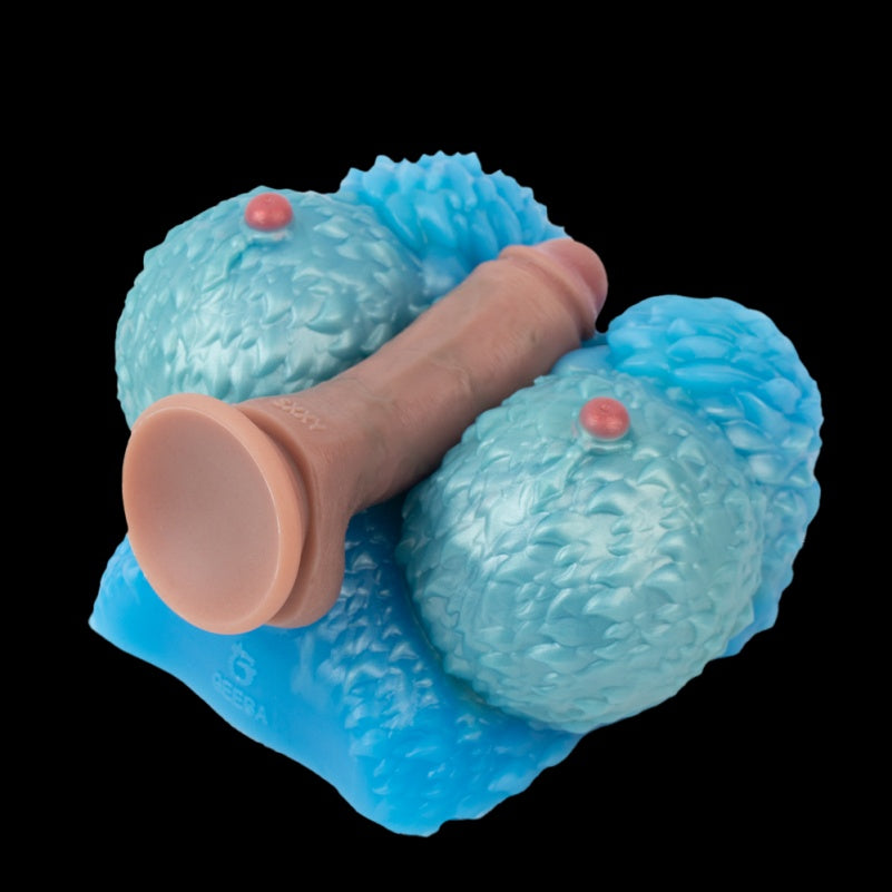 Torso de boneca sexual de fantasia com textura "peluda" - Estimulação por fricção com seios de silicone