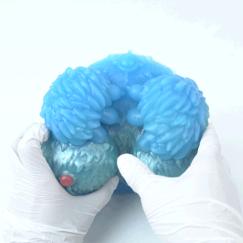 Torso de boneca sexual de fantasia com textura "peluda" - Estimulação por fricção com seios de silicone