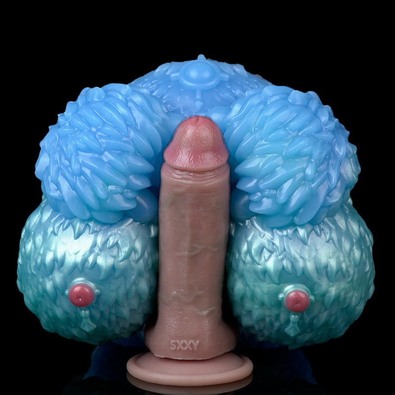 Torso de boneca sexual de fantasia com textura "peluda" - Estimulação por fricção com seios de silicone