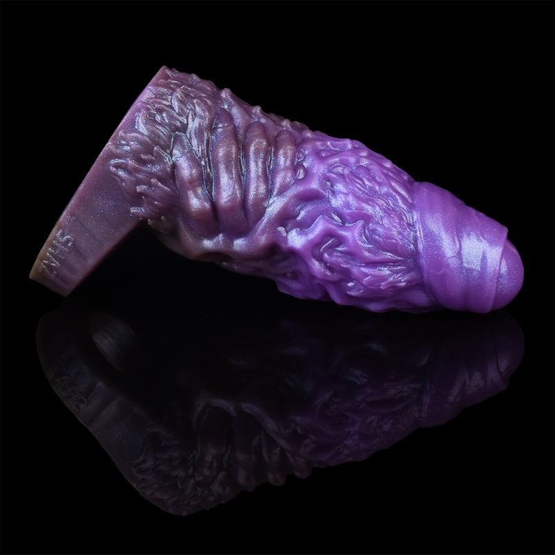 Extensión de pene fantasía – Herramienta masculina endurecida en silicona morada