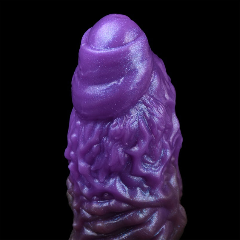 Extensión de pene fantasía – Herramienta masculina endurecida en silicona morada