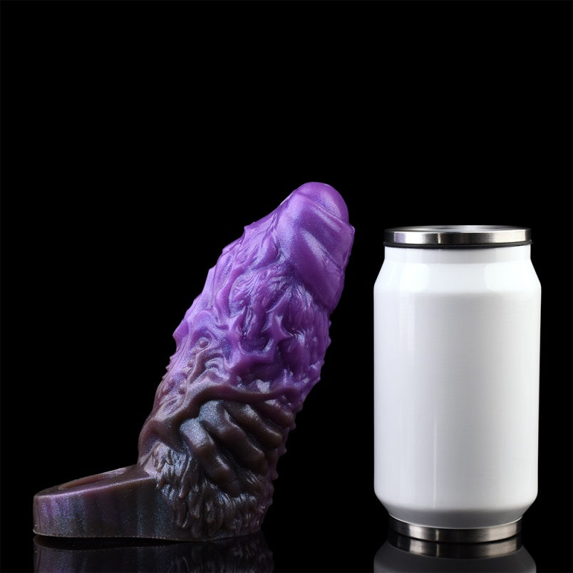 Extensión de pene fantasía – Herramienta masculina endurecida en silicona morada