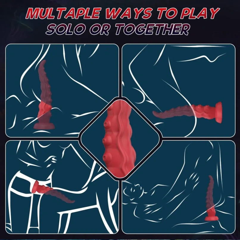 Consolador Vibrador Tentáculo de Fantasía – Estimulación Punto G y Anal con Ventosa Potente