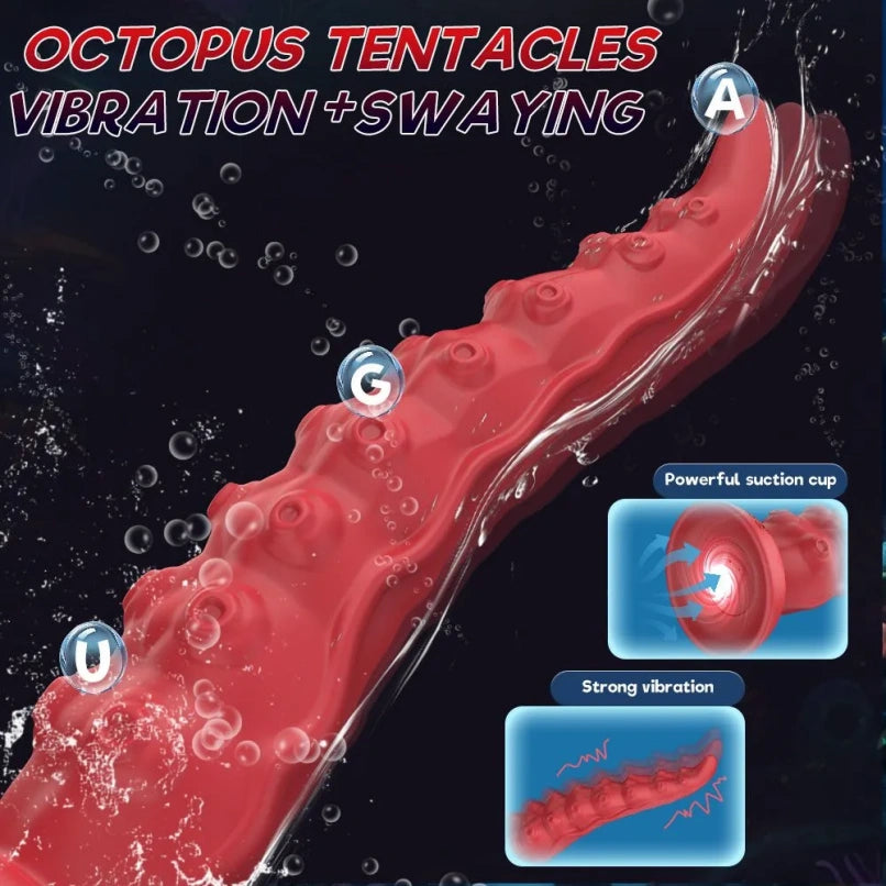 Consolador Vibrador Tentáculo de Fantasía – Estimulación Punto G y Anal con Ventosa Potente