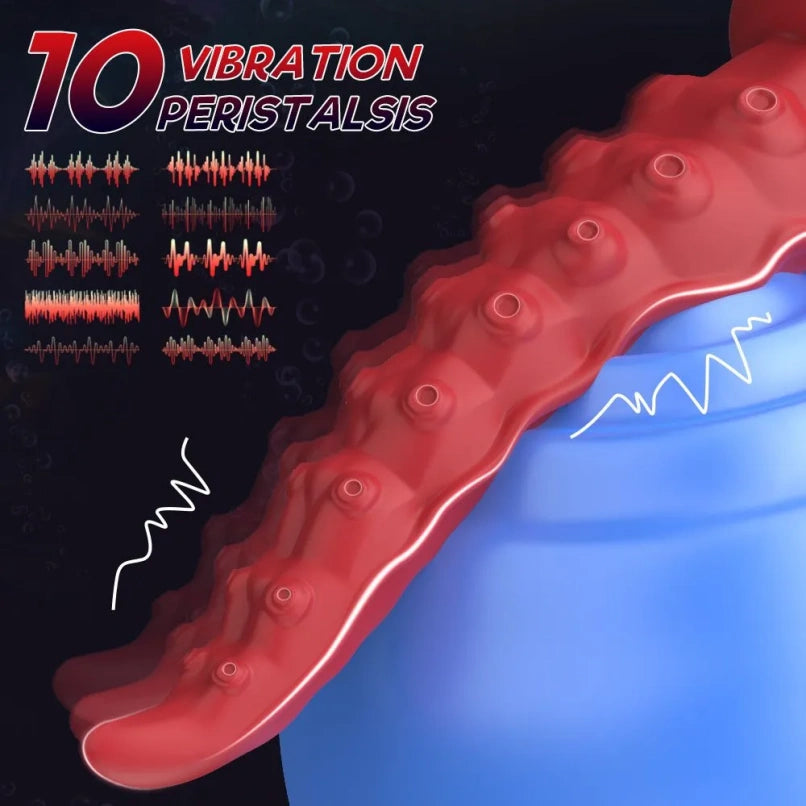 Consolador Vibrador Tentáculo de Fantasía – Estimulación Punto G y Anal con Ventosa Potente