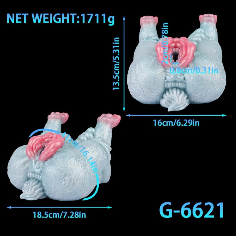 Silicone Sex Dolls Fantasy Animal Headless - Hairy Wolf for Massage and Male Masturbation