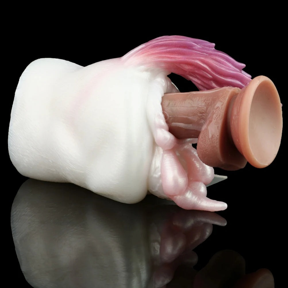 Fantasy Animal Torso Sex Dolls - Dual Channel Masturbator with Skin Texture and Tail