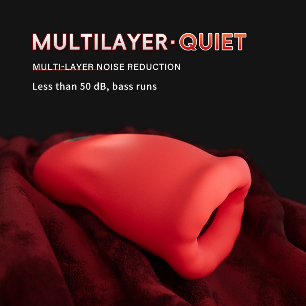 Masturbador de Hombre con Labios Realistas de Silicona Roja – Vibración y Succión para una Experiencia Oral Inigualable