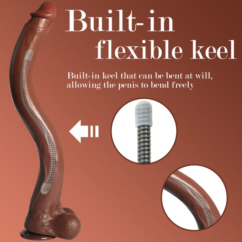 Dildos de silicone extralongos - Ferramenta flexível para orgasmo feminino anal e vaginal