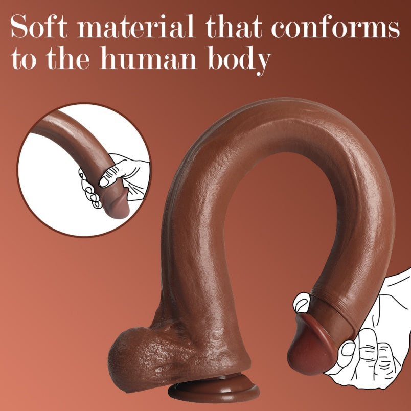 Dildos de silicone extralongos - Ferramenta flexível para orgasmo feminino anal e vaginal