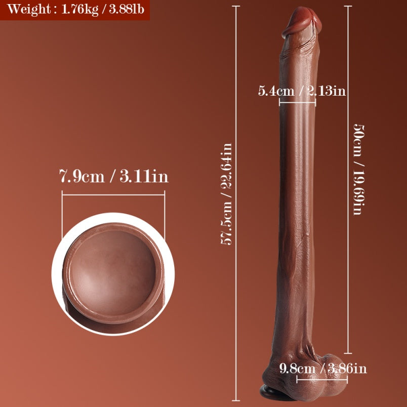 Dildos de silicone extralongos - Ferramenta flexível para orgasmo feminino anal e vaginal