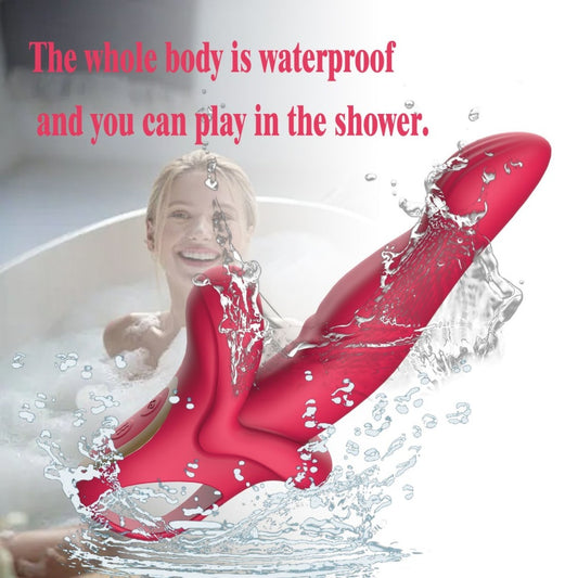 Vibrador Telescópico G-Spot de Silicona con Diseño de Labios – El Secreto del Orgasmo Femenino