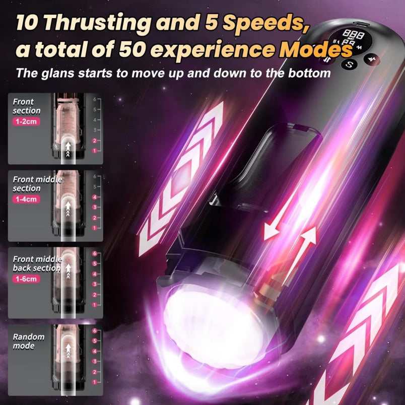 Masturbador Para Hombre Masajes en el Pene - Multi-Funcional Vibrador de Silicona para Masturbación