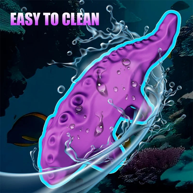 Vibrador de dedo "Tentáculo Fantasia" – Estimulação do ponto G com textura de polvo para orgasmo feminino