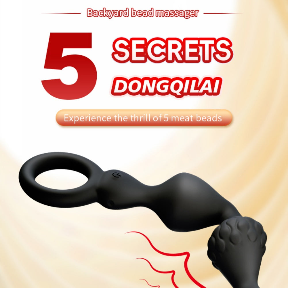 Estimulador de próstata e bolas anais vibratórias - Brinquedo sexual 3 em 1 para o ponto G masculino