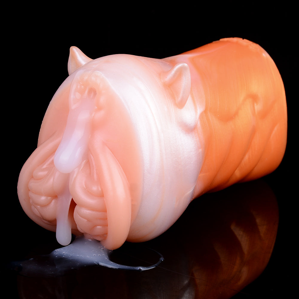 Silicone Masturbator Cup "Red Fox Fantasy" — Male Masturbator with Intense Enveloping Sensation