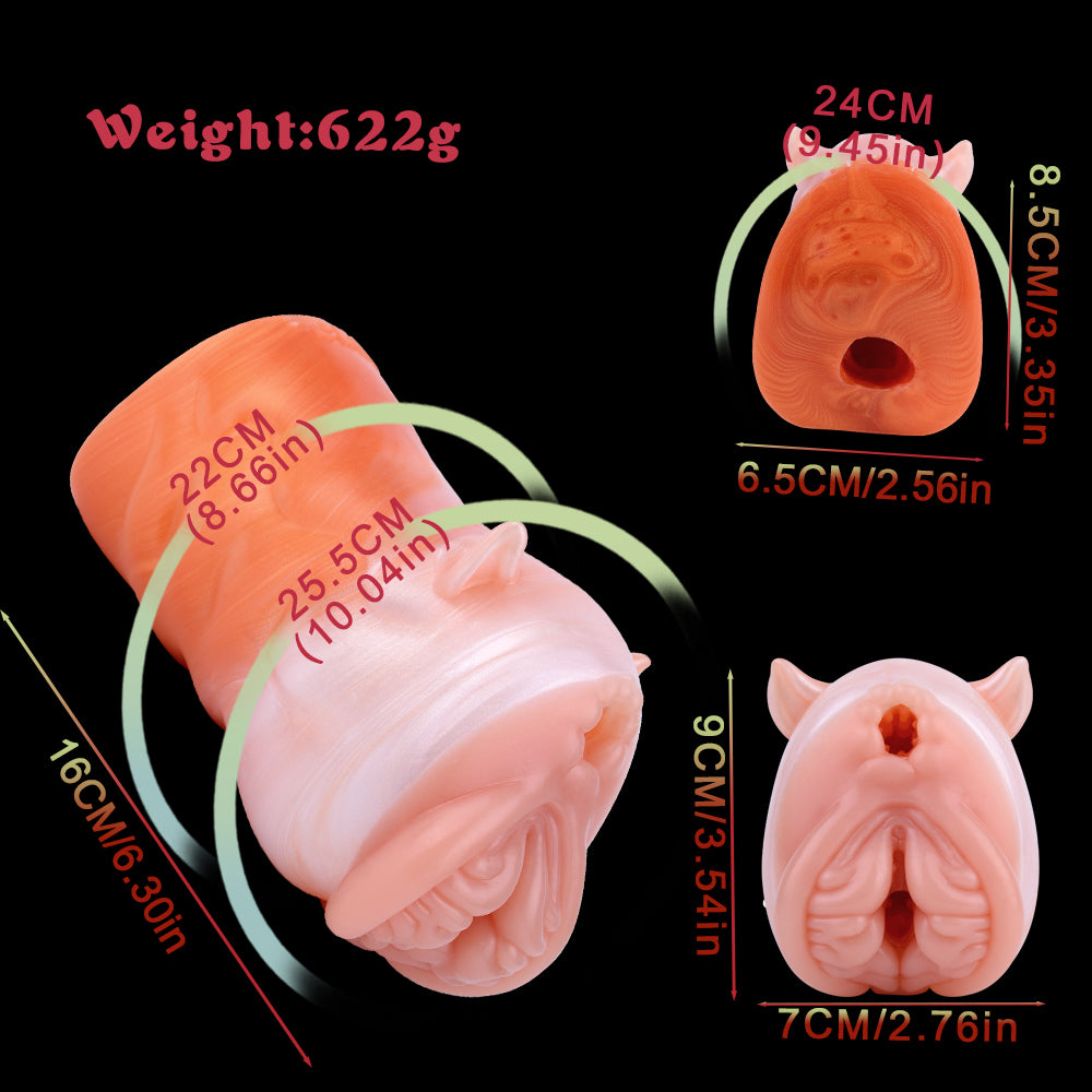 Silicone Masturbator Cup "Red Fox Fantasy" — Male Masturbator with Intense Enveloping Sensation