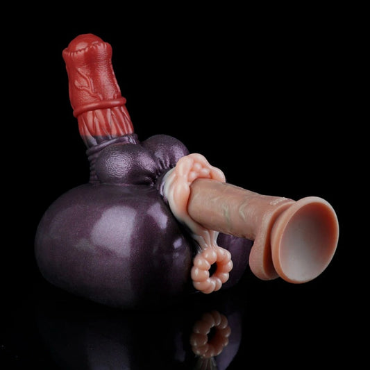 Fantasy Torso Monster Dildo and Sex Doll - 2-in-1 Hybrid Silicone Toy for Couples