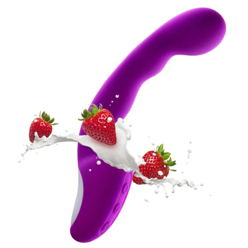 Vibrador Dildo de Silicona Líquida para Masaje Vaginal y Punto G – Estimulación Triple A-G-U con 30 Modos de Vibración